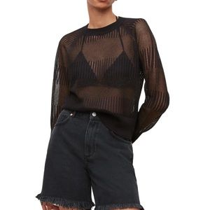 NWOT Misha Lou Metallic Striped Sweater, Medium